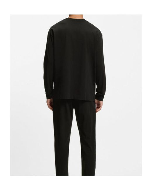 Boss Black Stretch-Cotton T-Shirt With Logo Print for men
