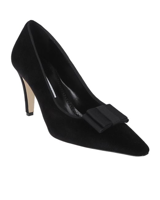 Manolo Blahnik Black Pointed-Toe High Heels