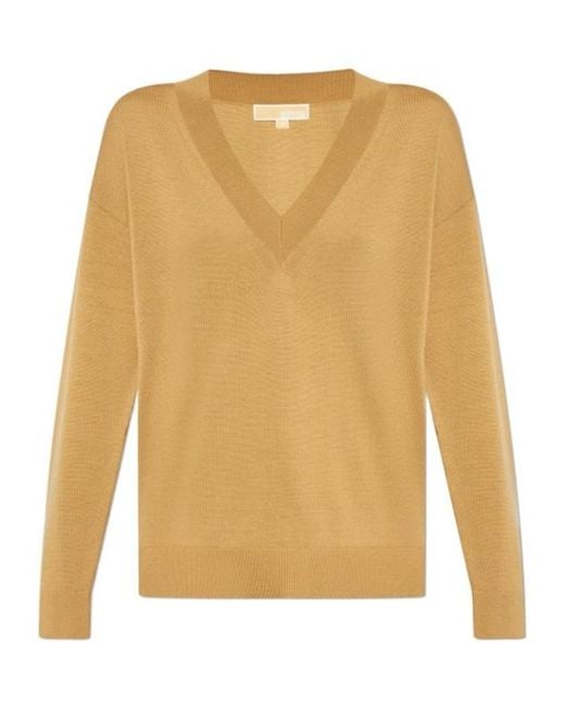 MICHAEL Michael Kors Yellow V-Neck Jumper