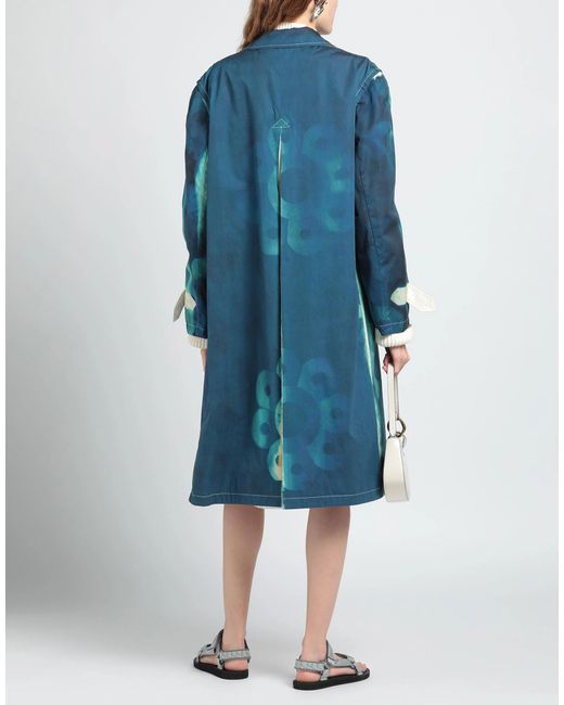 Maison Margiela Blue Long-Sleeve Coat