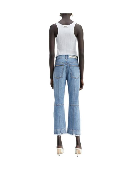 Jacquemus Blue Le De Nimes Linon Cropped Jeans