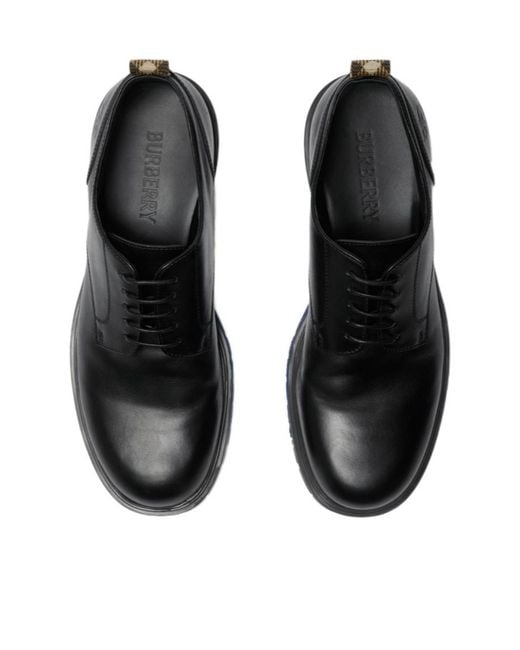 Burberry Black Rogue Derby Lace-Up Shoes for men