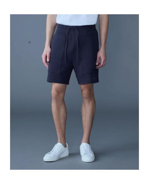 Mackage Blue Elwood-R Patch-Pocket Drawstring Shorts for men