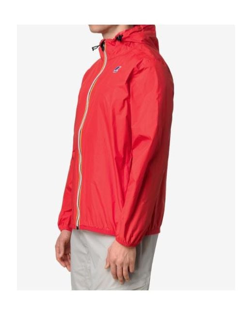 K-Way Red Le Vrai 4 0 Claude Zip Hooded Jacket for men