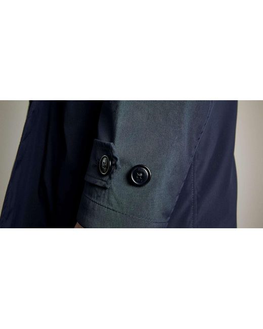 Fay Blue Single-Breasted Long-Sleeved Coat for men