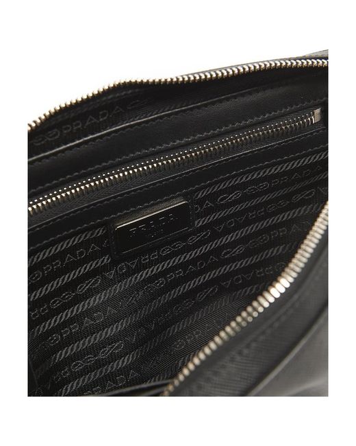 Prada Black Logo Detail Clutch for men