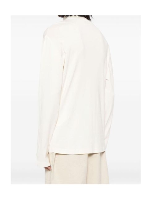 Lemaire White Turtleneck T-Shirt for men