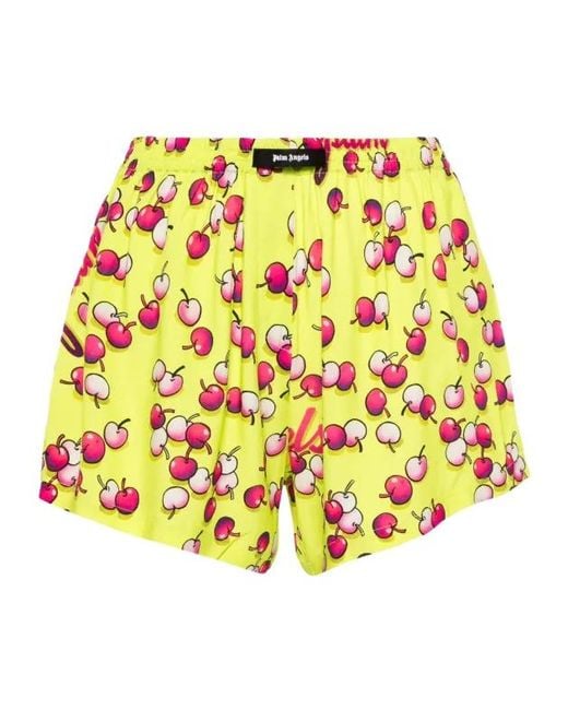 Palm Angels Yellow Cherries-Print Boxer Shorts