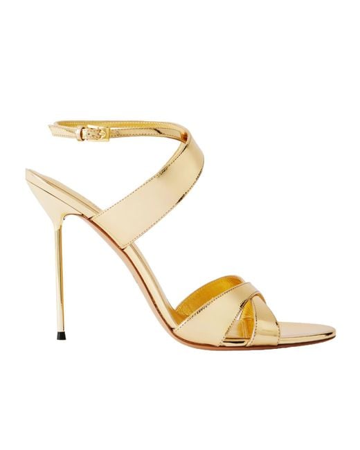 Paris Texas Metallic Solid Color Leather Sandals