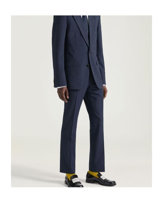 Givenchy Blue Straight Leg Tailored Trousers for men