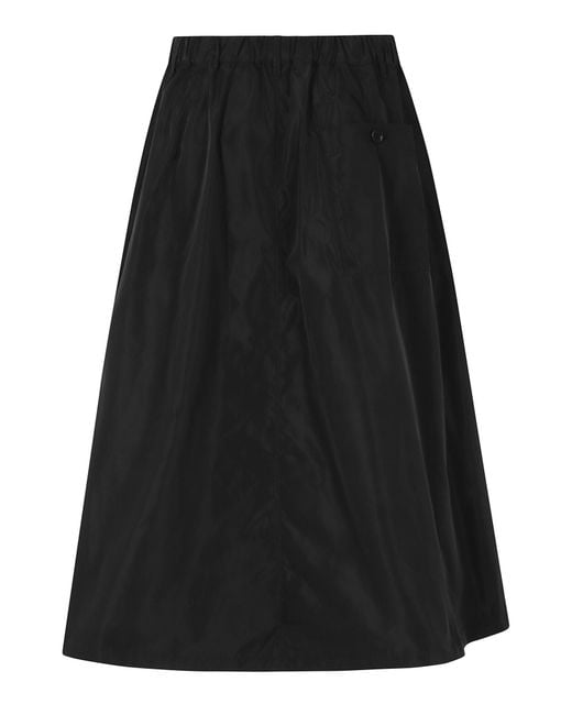 Aspesi Black Logo Skirt
