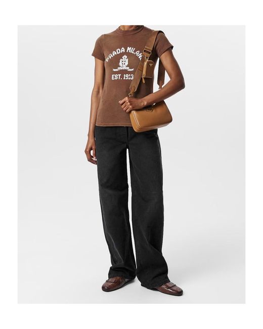 Prada Black Wide Leg Jeans