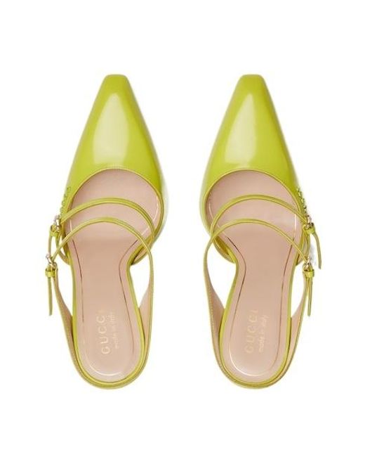 Gucci Yellow Wedge Mule