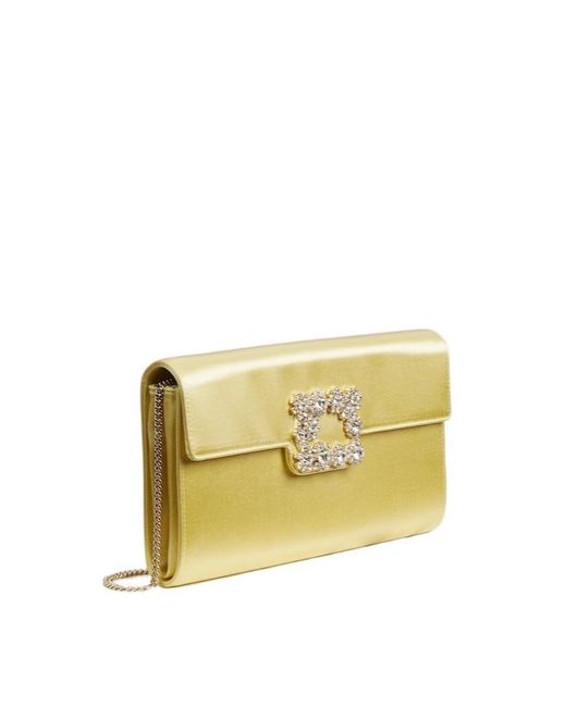 Roger Vivier Natural Square Buckle Chain Shoulder Bag