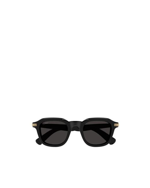 Cartier Black Square-Frame Sunglasses for men