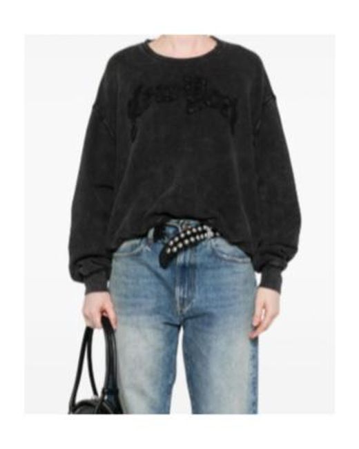 R13 Black Crew Neck Sweatshirt