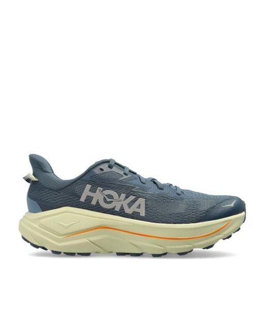 Hoka One One Blue Challenger 8 Lace-Up Sneakers for men