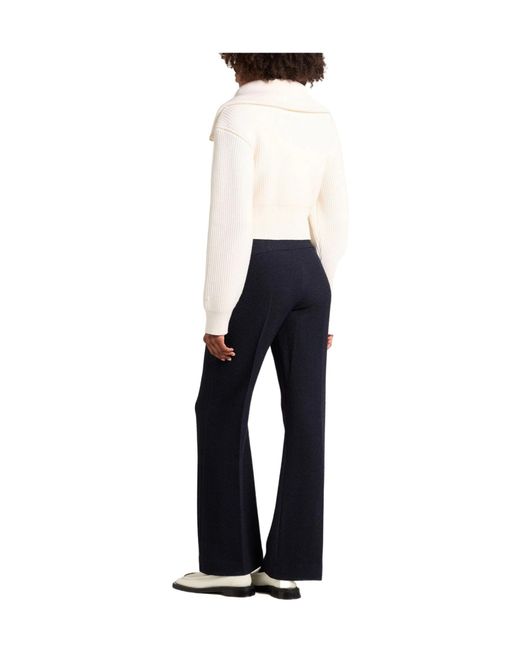 Jacquemus Blue Solid Color Casual Trousers