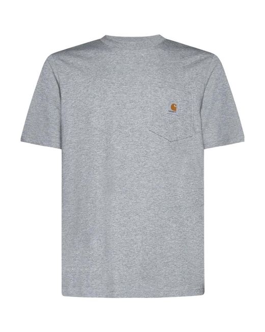 Carhartt Gray Logo Pocket T-Shirt for men