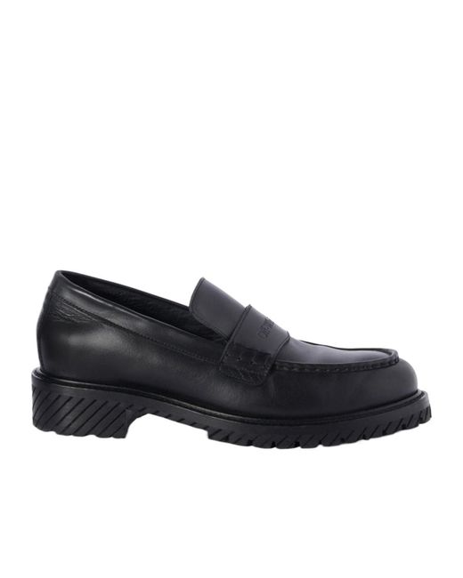 Off-White c/o Virgil Abloh Black Military Slip-On Loafers for men