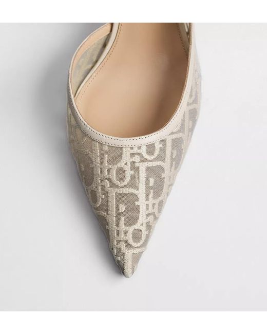 Dior White Aable Slingback Pump