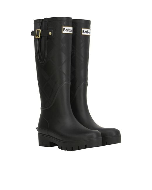 Barbour Black Tall Boots