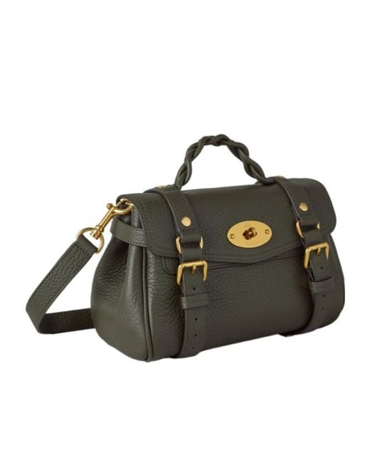 Mulberry Black Alexa Buckled Mini Crossbody Bag