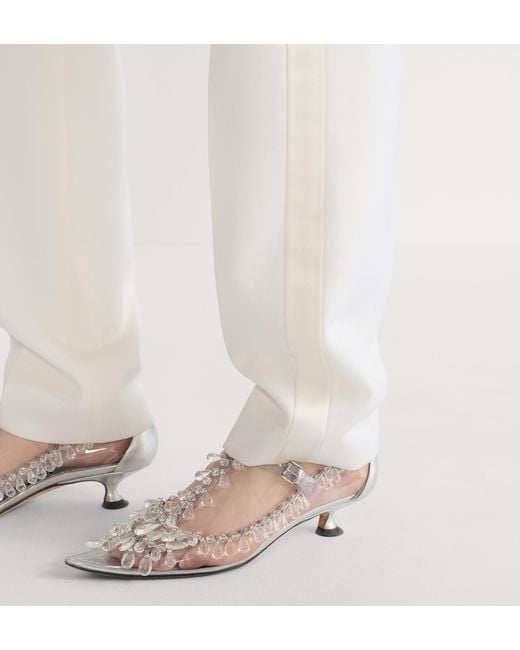 Dior White Fitted Pants