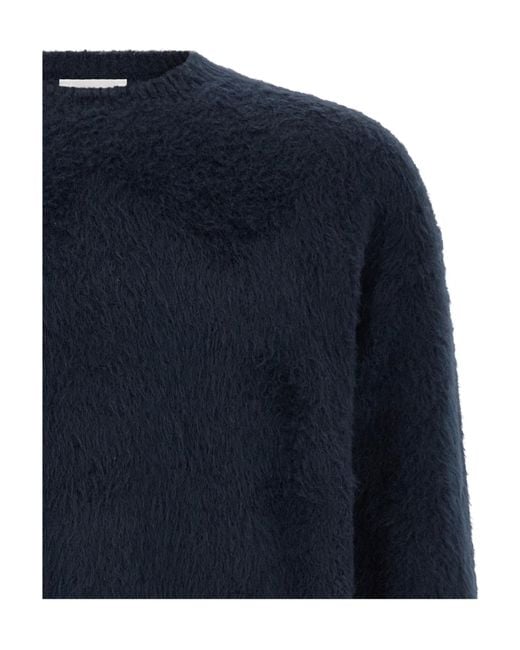 Roberto Collina Blue Long-Sleeve Knit Top for men