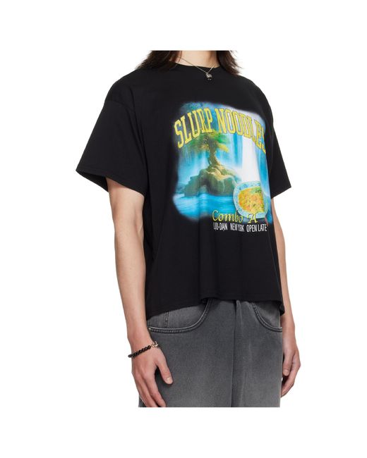 Lu'u Dan Black Slurp Noodles Box T-Shirt for men