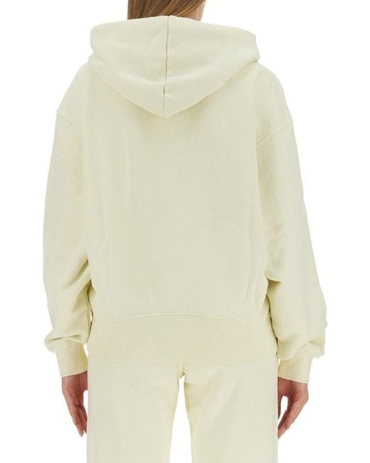 Off-White c/o Virgil Abloh White Logo Printed Drawstring Hoodie