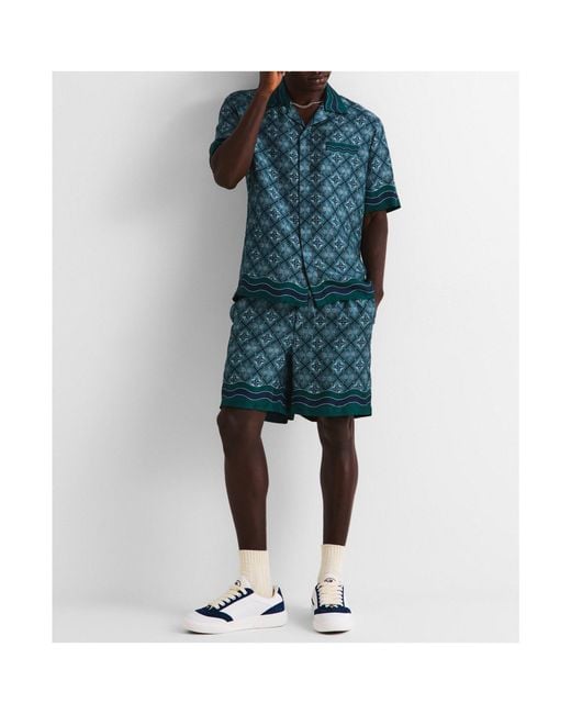 Casablanca Blue Printed Shorts for men