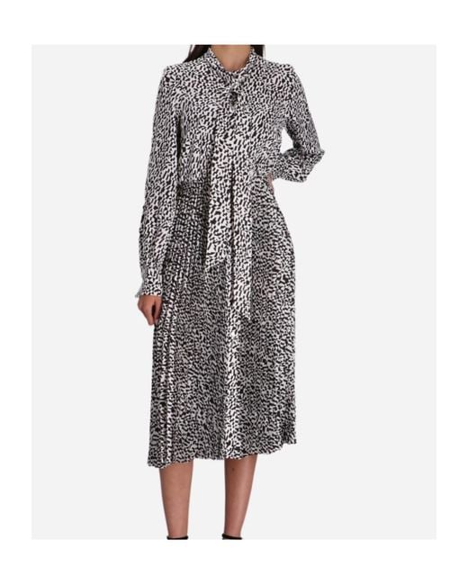 Karl Lagerfeld Gray Long Sleeve Dress