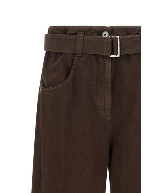 Brunello Cucinelli Brown Belt Loop Jeans