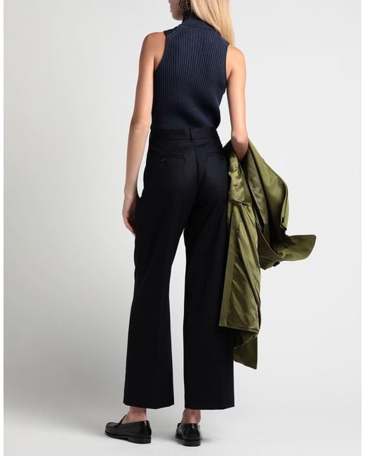 Burberry Blue Loose Knit Trousers