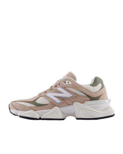 New Balance Gray 9060 Lace-Up Sneakers for men