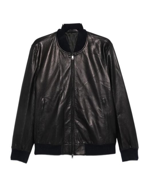 Brioni Black Bomber Jackets for men