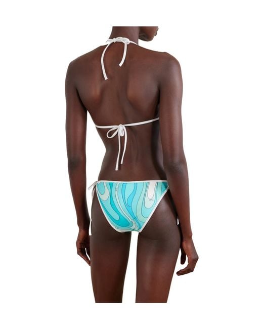 Emilio Pucci Blue Printed Bikini Briefs