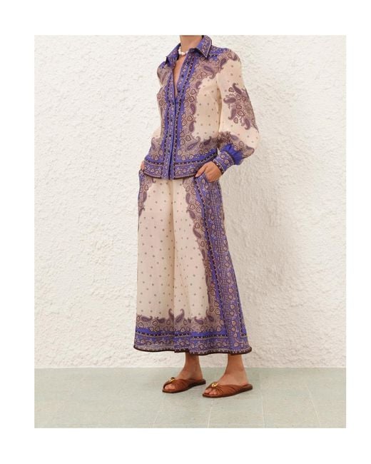 Zimmermann Purple Maxine Shirt