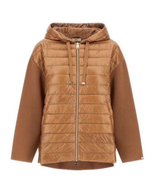 Herno Brown Hooded Padded Jacket