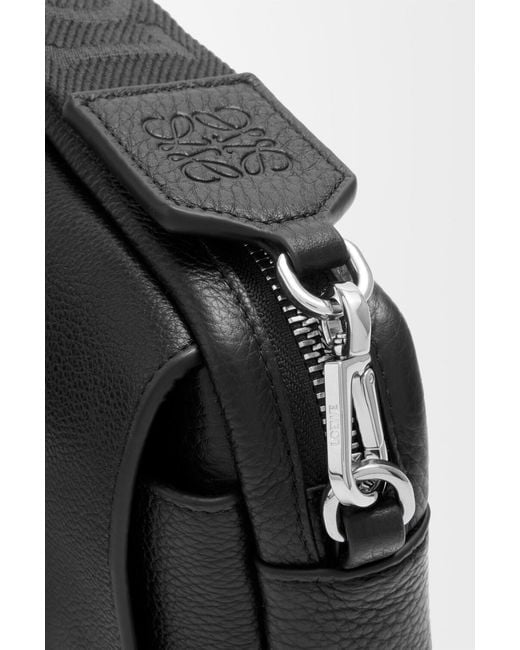 Loewe Black Pebble Messenger Bag Small for men