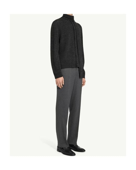MM6 by Maison Margiela Black Scarf Knit Cardigan for men