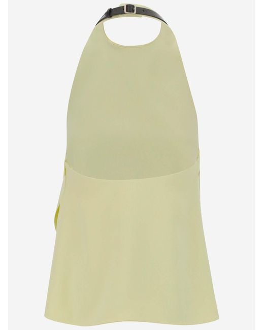 Jil Sander Yellow Halterneck Sleeveless Top