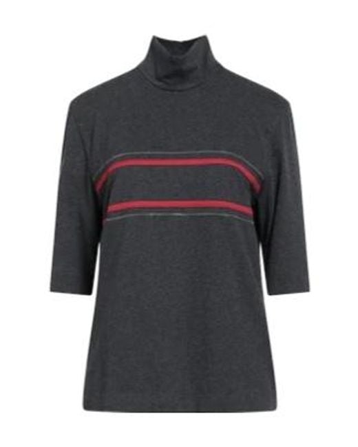 Brunello Cucinelli Blue Solid Color T-Shirt