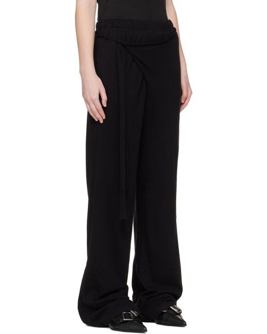 OTTOLINGER Black Casual Pants With Elastic Waistband