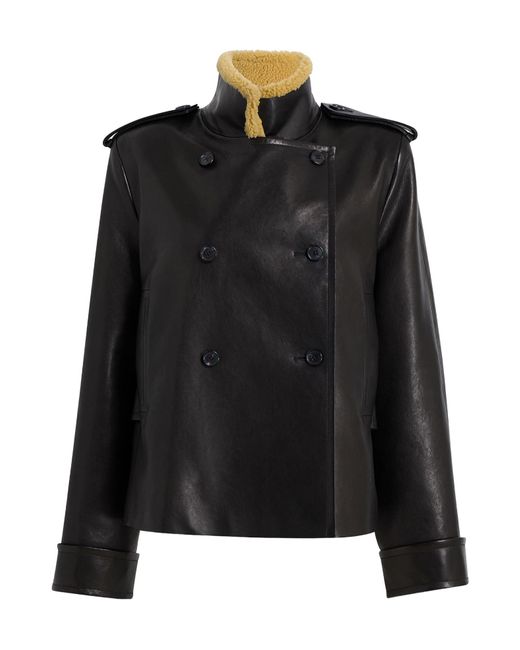 Khaite Black Dean Belted Leather Jacket