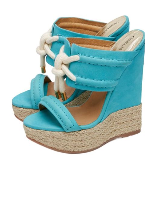DSquared² Blue Lacing Wedges