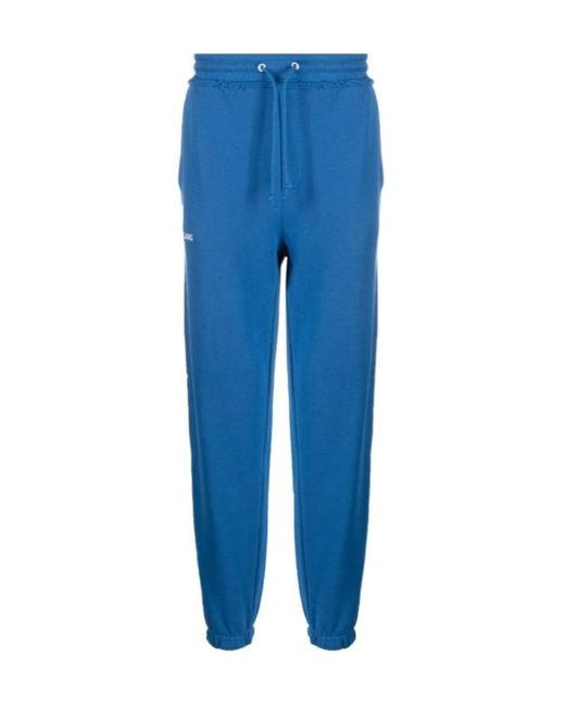 Helmut Lang Blue Drawstring Track Pants for men