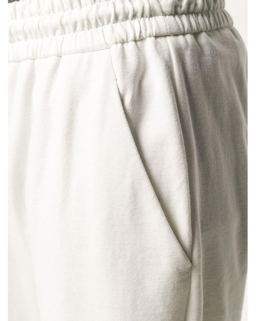 Brunello Cucinelli White Drawstring Cropped Sweatpants