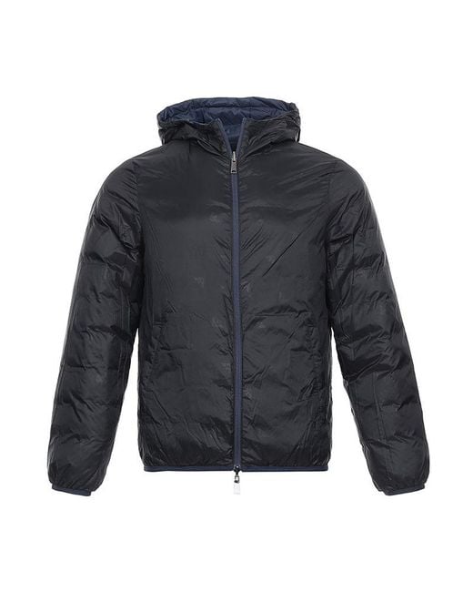 Emporio Armani Blue Front Zip Padded Jacket for men